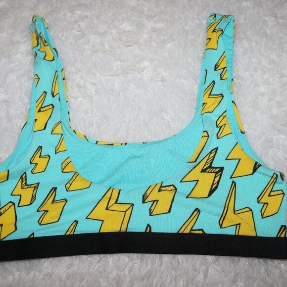 MeUndies U-back bralettes lot of 2 size small Lighting Bolts NWOT - Picture 2 of 5